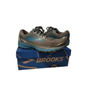 Brooks Ghost 10 Blue Gray Lace Up Womens Running Sneakers 12